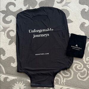 Anantara Black Travel Luggage Suitcase Cover and Storage Pouch.